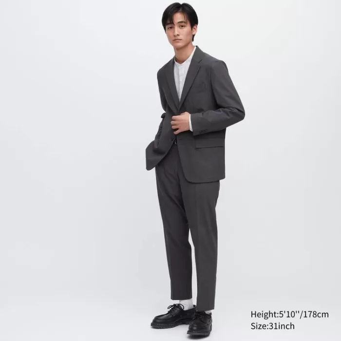 Uniqlo Airsense Ultra Light Wool-look Men’s Trousers Dark Grey