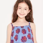 Uniqlo Andy Warhol Flowers Collection Ut Camisole Dress Kids Blue