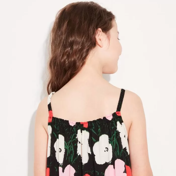 Uniqlo Andy Warhol Flowers Collection Ut Camisole Dress Kids Pink