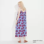 Uniqlo Andy Warhol Flowers Collection Ut Gathered Camisole Dress Women Blue