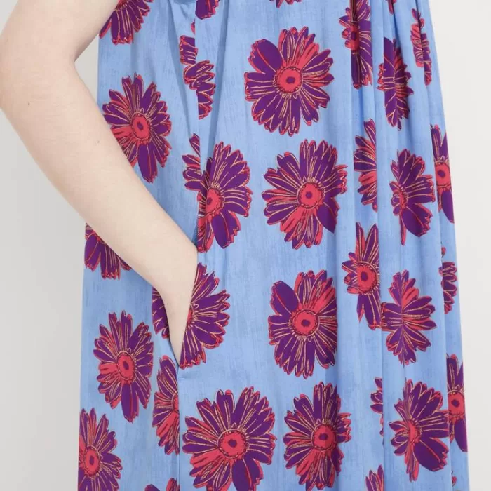 Uniqlo Andy Warhol Flowers Collection Ut Gathered Camisole Dress Women Blue