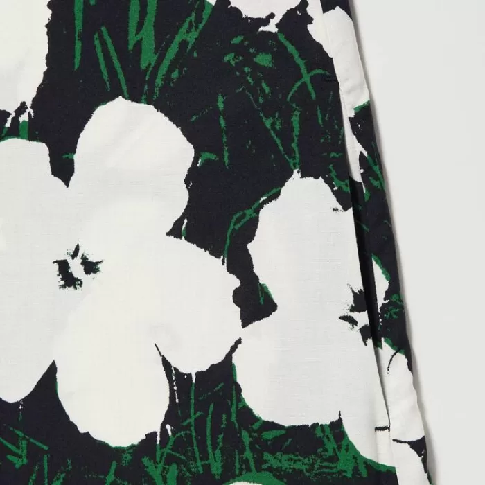 Uniqlo Andy Warhol Flowers Collection Ut Gathered Camisole Dress Women Dark Green