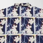 Uniqlo Andy Warhol Flowers Collection Ut Printed Open Collar Short Sleeved Women’s White Shirts