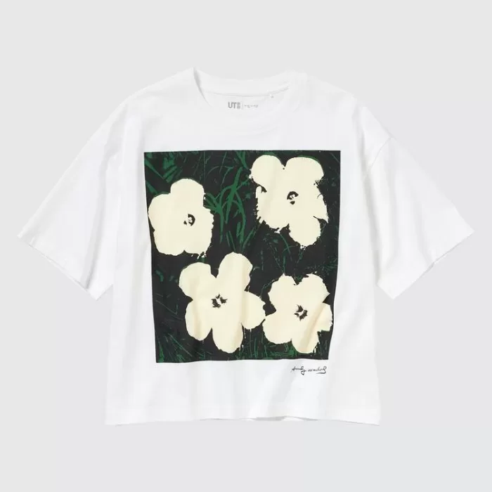 Uniqlo Andy Warhol Flowers Collection Ut Printed T-shirt Women White