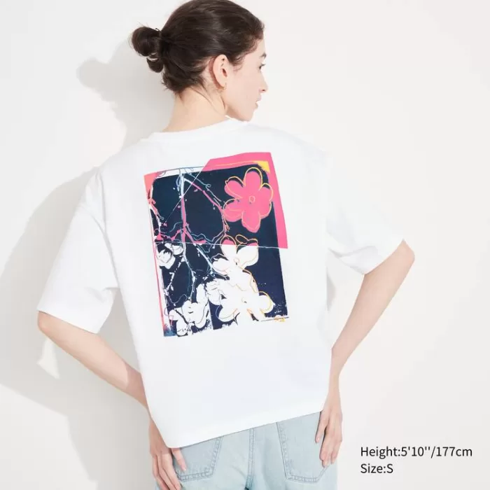 Uniqlo Andy Warhol Flowers Collection Ut Printed T-shirt Women White