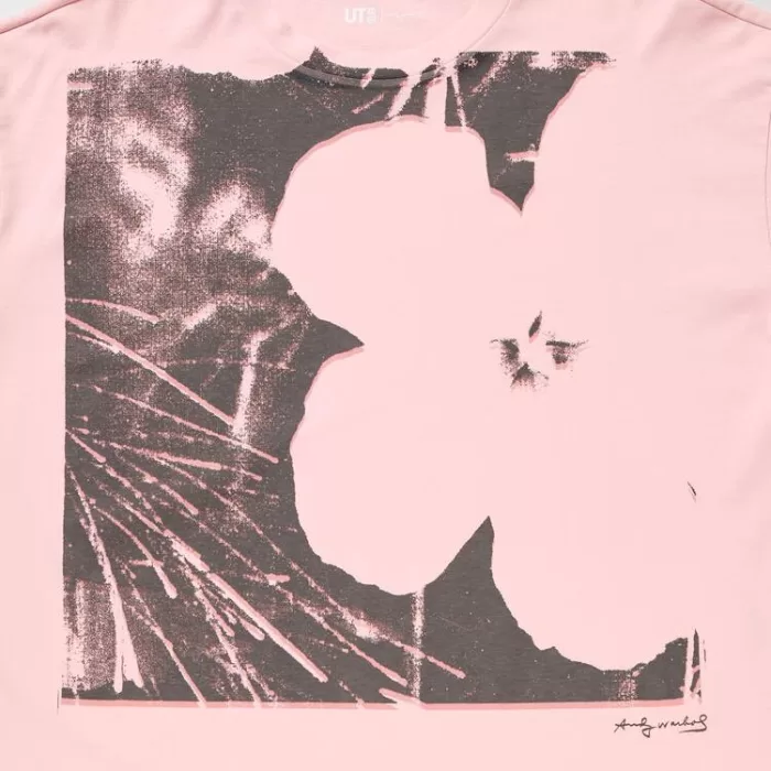 Uniqlo Andy Warhol Flowers Collection Ut Printed Women’s T-Shirt Pink