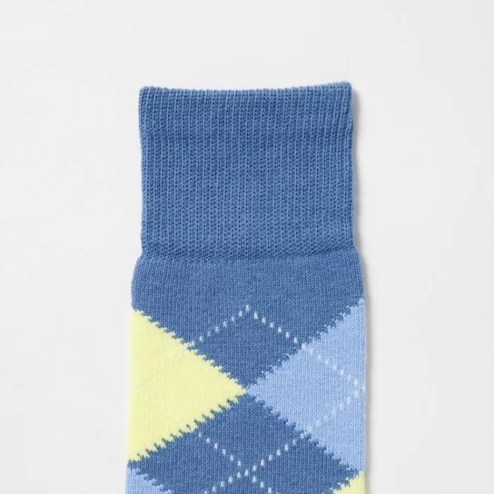 Uniqlo Argyle Patterned Men’s Socks Blue