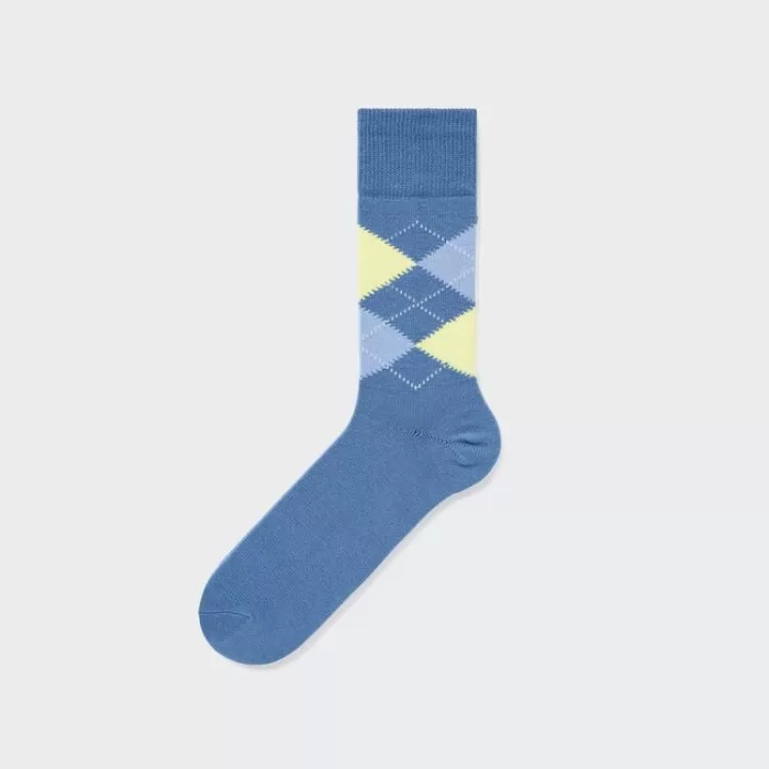 Uniqlo Argyle Patterned Men’s Socks Blue