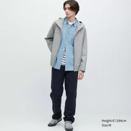 Uniqlo Blocktech 3d Cut Anorak Men Grey