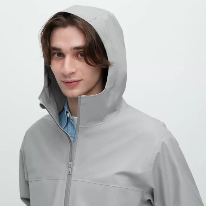 Uniqlo Blocktech 3d Cut Anorak Men Grey