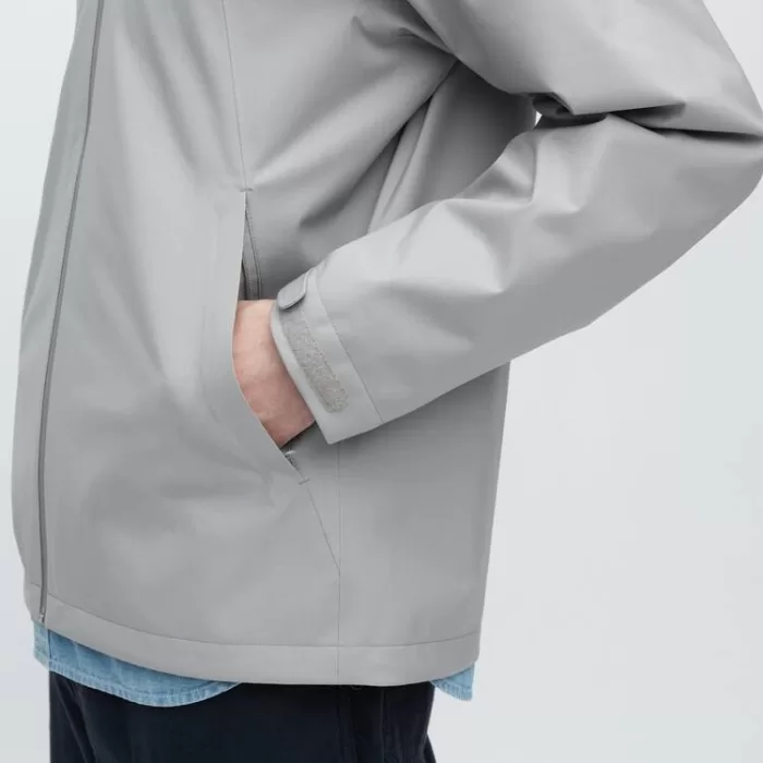 Uniqlo Blocktech 3d Cut Anorak Men Grey