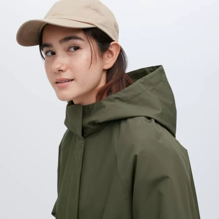 Uniqlo Blocktech Half Coats Women Olive Green