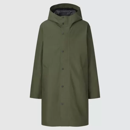 Uniqlo Blocktech Hooded Coats (2021 Season) Men Olive Green