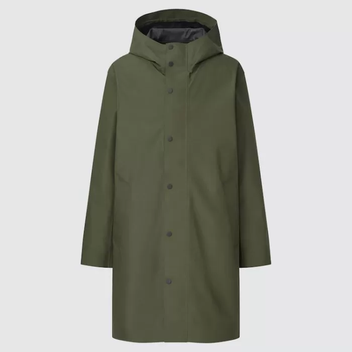 Uniqlo Blocktech Hooded Coats (2021 Season) Men Olive Green