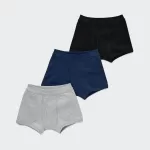 Uniqlo Boxer Underwear (Three Pack) (2021 Season) Boys Grey Blue Black