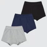 Uniqlo Boxers (Three Pack) Boys Underwear Grey Blue Black