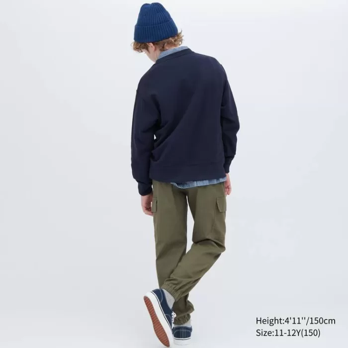 Uniqlo Cargo Jogger Pants Kids Olive Green