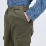 Uniqlo Cargo Jogger Pants Kids Olive Green