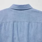 Uniqlo Chambray Regular Fit Work Shirts (Regular Collar) Men Blue