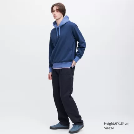 Uniqlo Colour Block Sweat Pullover Men’s Hoodie Blue