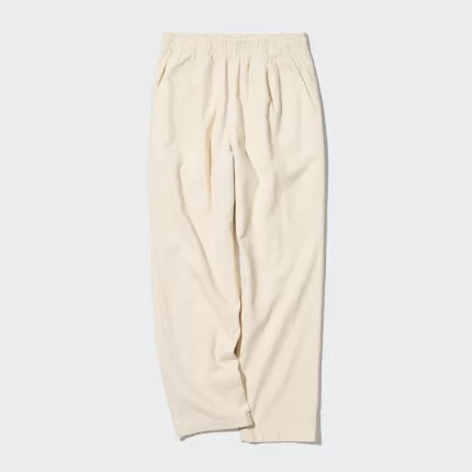 Uniqlo Corduroy Relaxed Fit Ankle Length Pants Women Beige