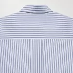 Uniqlo Cotton A-line Striped Long Sleeved Dress Women White