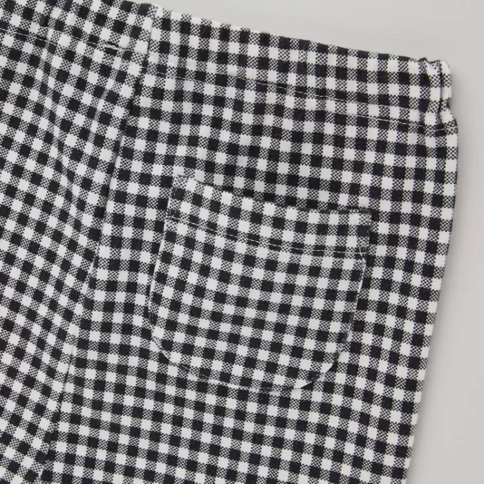 Uniqlo Cotton Checked Leggings (2021 Season) Baby Black