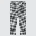 Uniqlo Cotton Checked Leggings (2021 Season) Baby Black