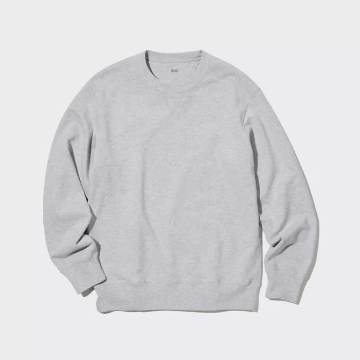 Uniqlo Cotton Crew Neck Sweatshirts Men Grey