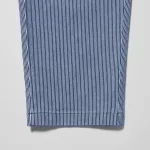 Uniqlo Cotton Hickory Striped Relaxed Fit Ankle Length Men’s Loungewear Blue