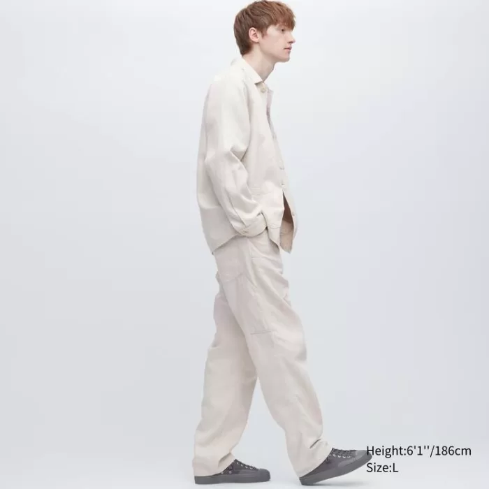 Uniqlo Cotton Linen Blend Work Suits Men White