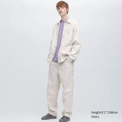 Uniqlo Cotton Linen Blend Work Suits Men White