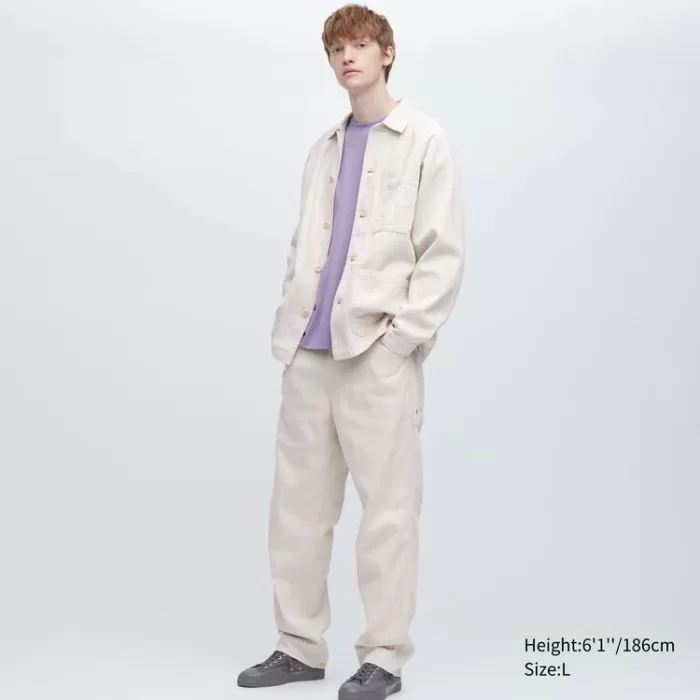 Uniqlo Cotton Linen Blend Work Suits Men White