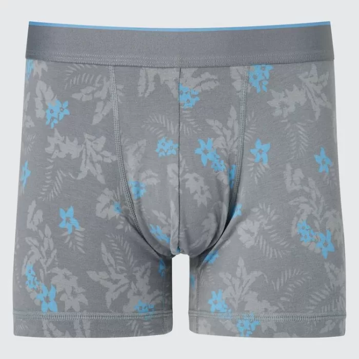 Uniqlo Cotton Low Rise Printed Boxer Men’s Underwear Grey