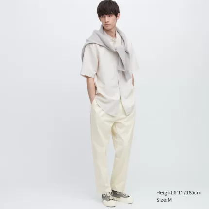 Uniqlo Cotton Relaxed Fit Ankle Length Men’s Homewear White