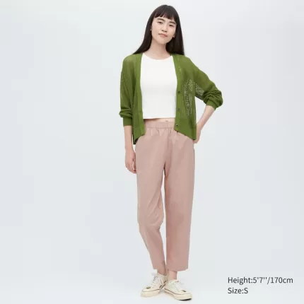 Uniqlo Cotton Relaxed Fit Ankle Length Women’s Homewear Pink