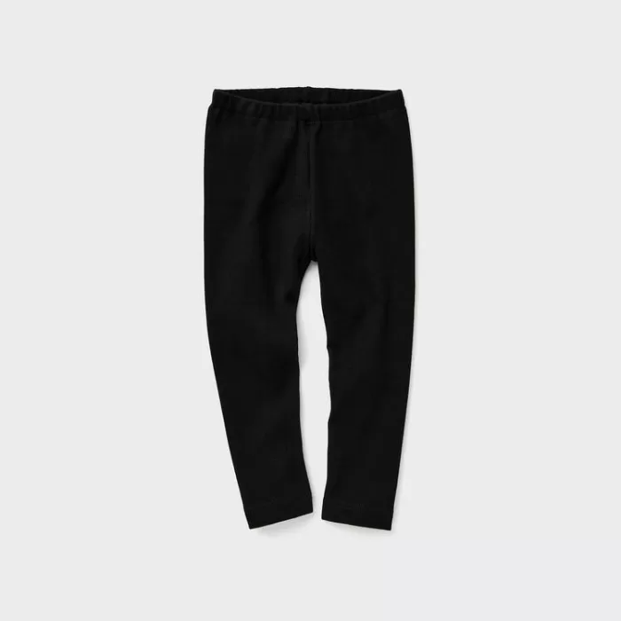 Uniqlo Cotton Ribbed Baby Leggings Black