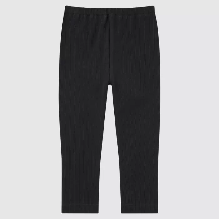 Uniqlo Cotton Ribbed Leggings (2021 Season) Baby Black