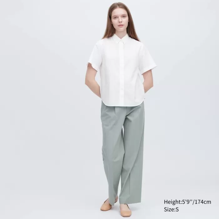 Uniqlo Cotton Short Sleeved Women’s White Shirts