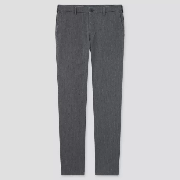 Uniqlo Cotton Stretch Slim Fit Chino Pants (2021 Season) Men Grey