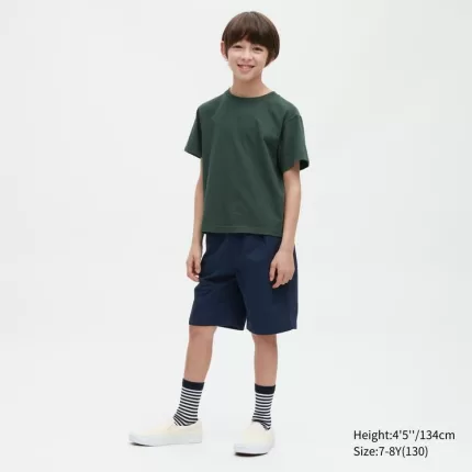 Uniqlo Cotton Twill Easy Shorts Boys Navy Blue