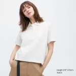 Uniqlo Cropped Relaxed Fit Short Sleeved T-shirt Women White