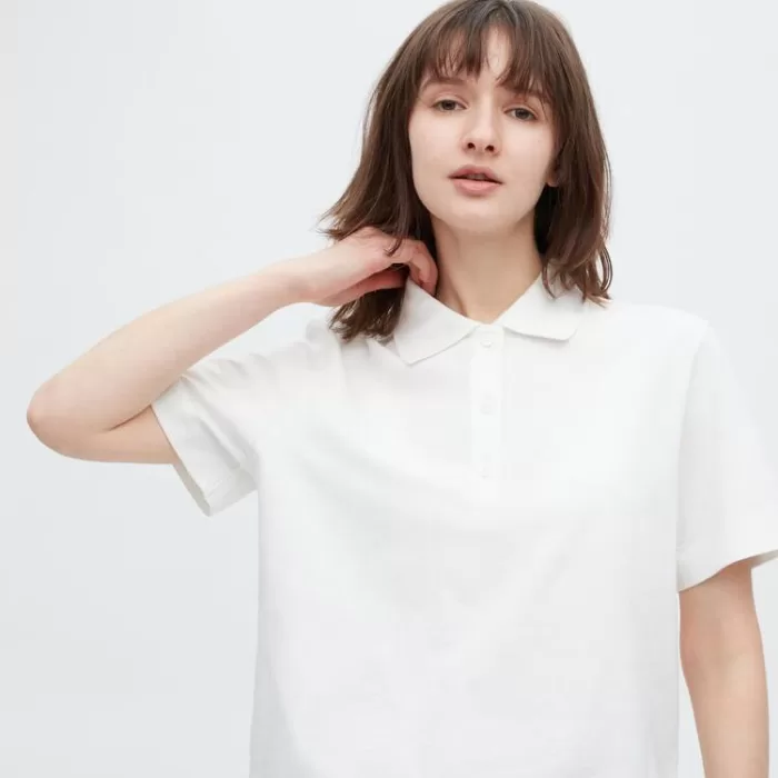 Uniqlo Cropped Relaxed Fit Short Sleeved T-shirt Women White