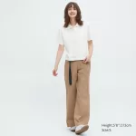 Uniqlo Cropped Relaxed Fit Short Sleeved Women’s White Shirts