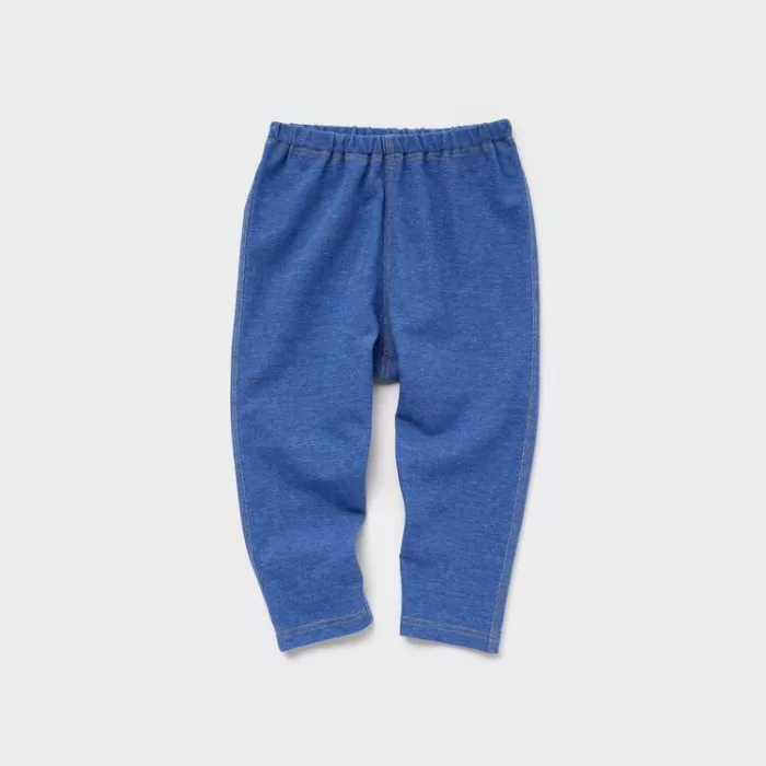 Uniqlo Denim-like Relaxed Baby Leggings Blue