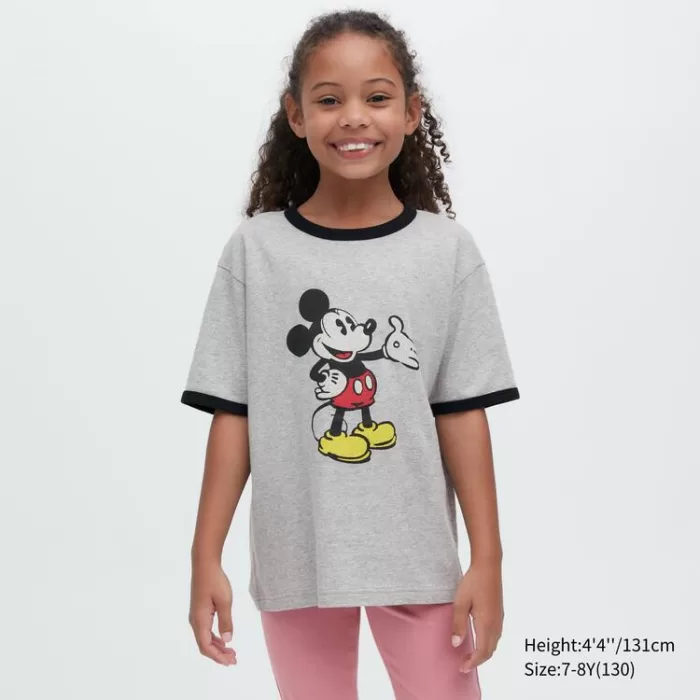 Uniqlo Disney Beyond Time Ut Printed T-Shirt Kids Grey