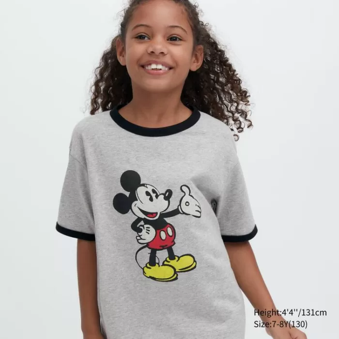 Uniqlo Disney Beyond Time Ut Printed T-Shirt Kids Grey