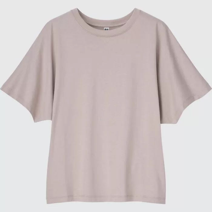 Uniqlo Dolman Sleeve T-shirt Women Grey