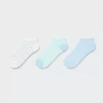 Uniqlo Dotted Short Socks (Three Pairs) Kids Blue White