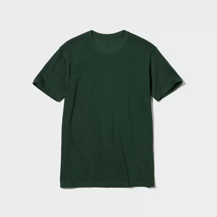 Uniqlo Dry Crew Neck Short Sleeved T-shirt Men’s Dark Green